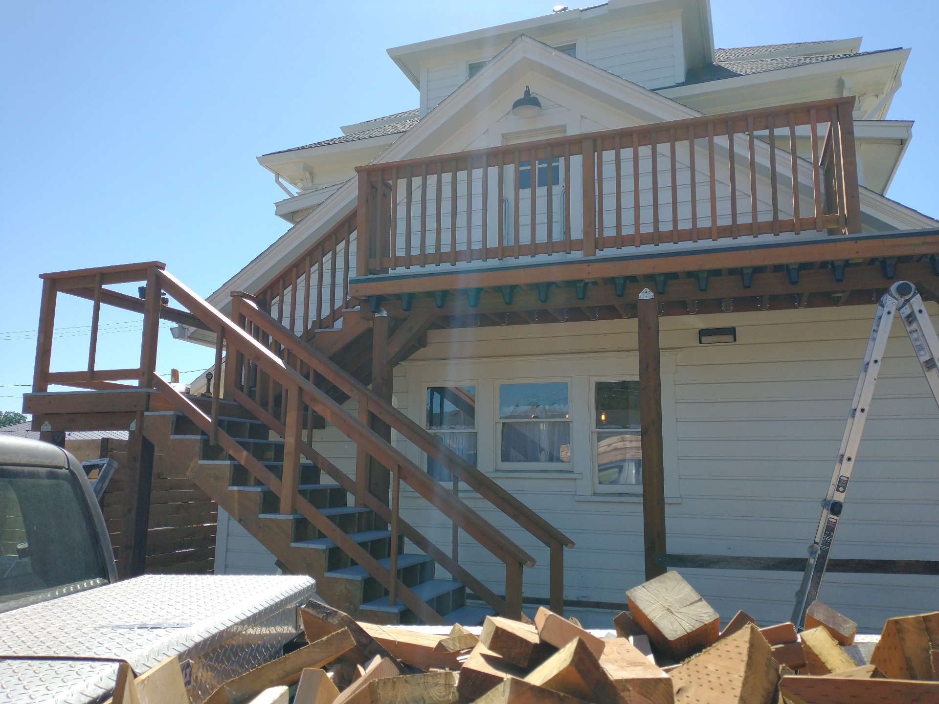 Second-Story Balcony & Stairs